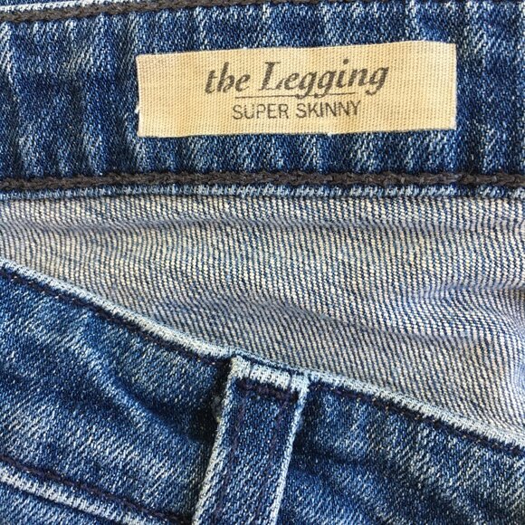 AG ADRIANO GOLDSCHMIED Medium Wash Cut Hem THE LEGGING Super Skinny Jeans - Picture 3 of 11